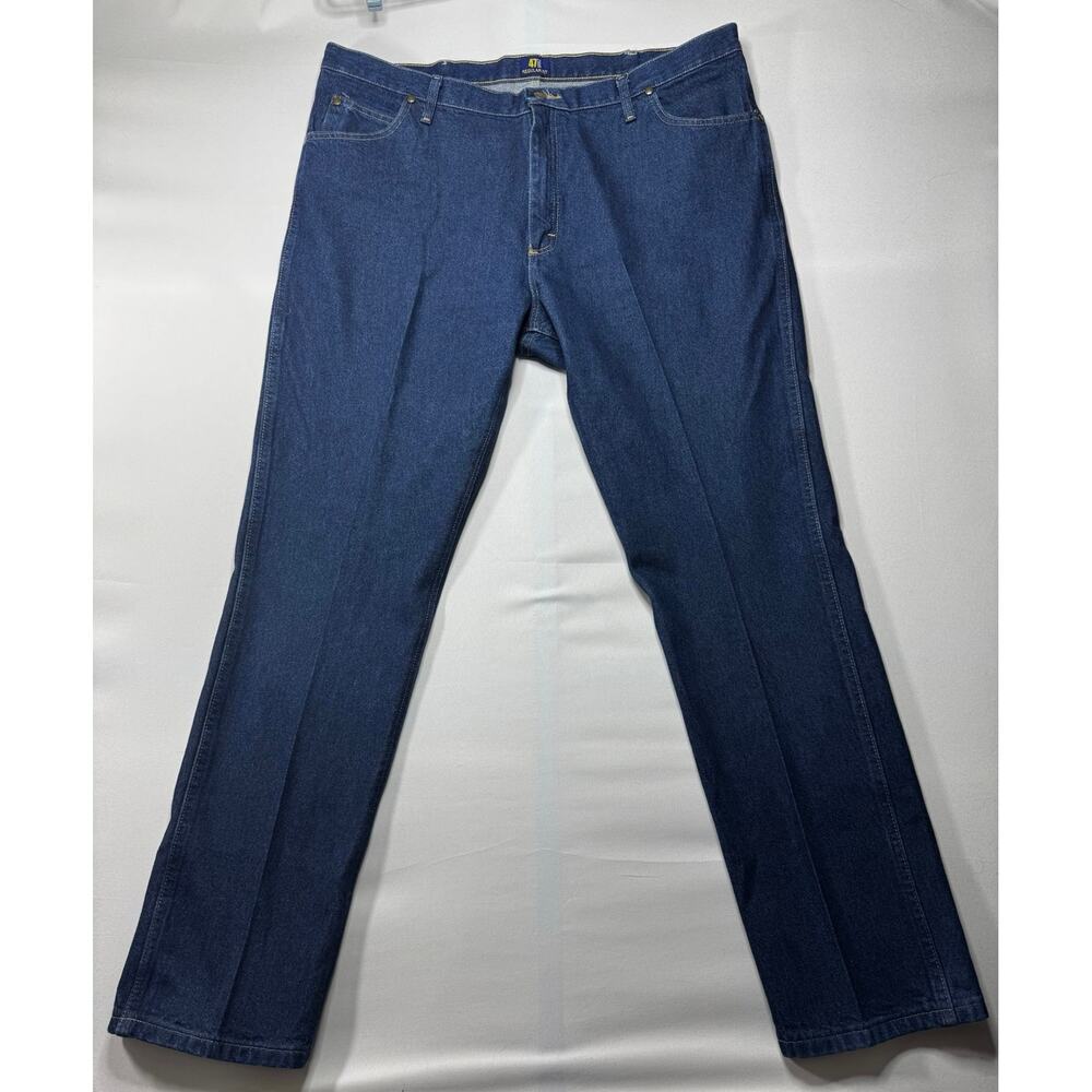 Wrangler Men's 47MWZ Regular Fit Straight Leg Western Blue Jeans - Size 42x34.5*